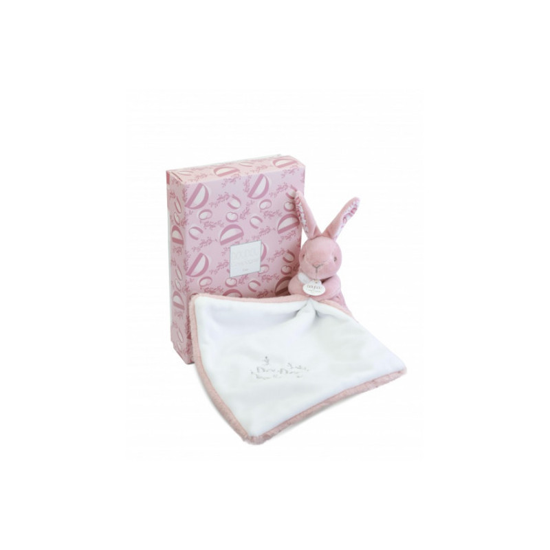 Doudou et Compagnie - BUNNY DOUDOU BUNNY with a comforter pink