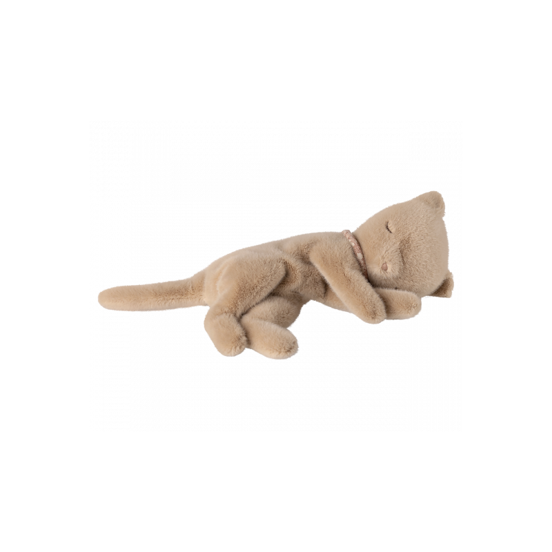 Maileg - Sleeping kitten, Small - Cream peach