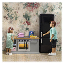 Lundby - Dockhusmöbler, Köksset Spis & kylskåp