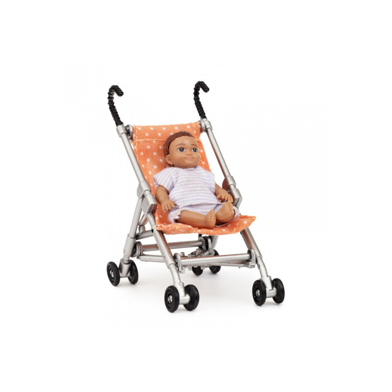 Lundby - Dockhusdockor, Bebis med paraplyvagn