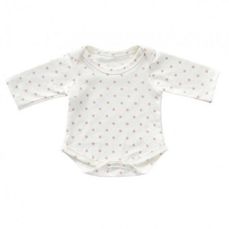 byAstrup - Body, Vit / Rosa prickar, 45cm