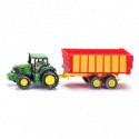 Siku - Traktor J.D Med Ensilagesläp