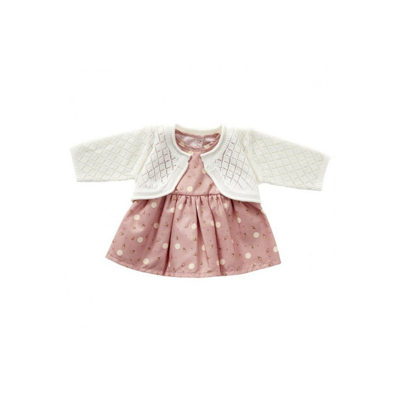 byAstrup - Klänning med stickad kofta, Rosa / Vit 35cm