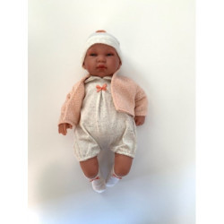 Llorens spansk docka - Kläder,  sparkdräkt och kofta aprikos