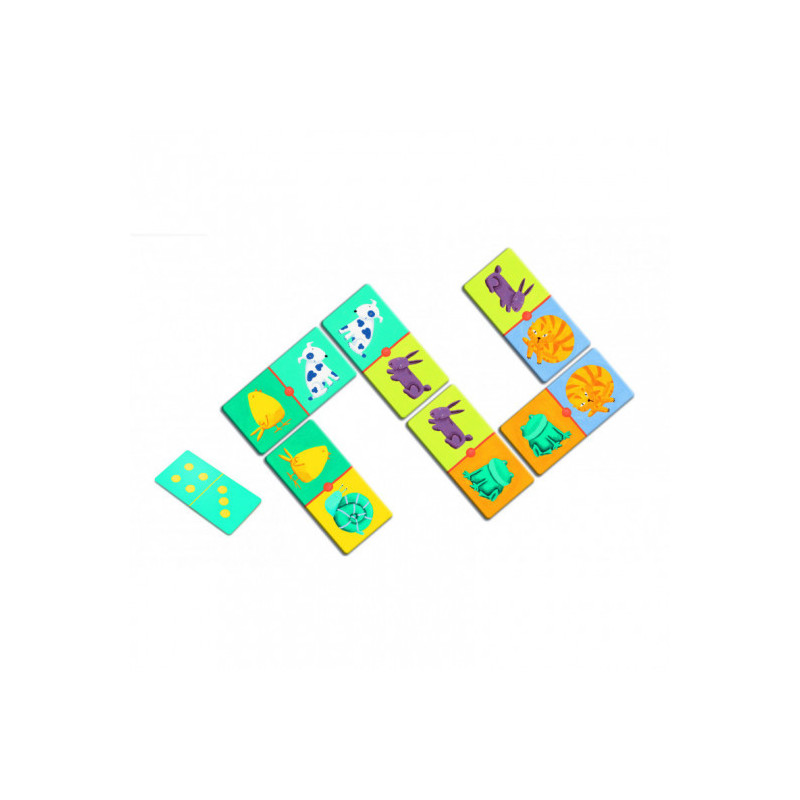 Djeco - Domino Colour animals