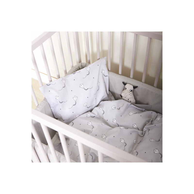Roommate - Kite bedset Baby, grey/black