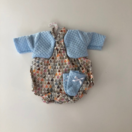 Llorens spansk docka - Kläder, klänning och kofta ljusblå 33cm