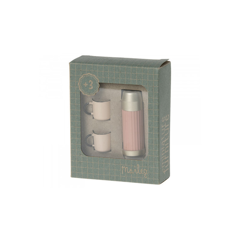 Maileg - Miniatyr Termosset, rosa