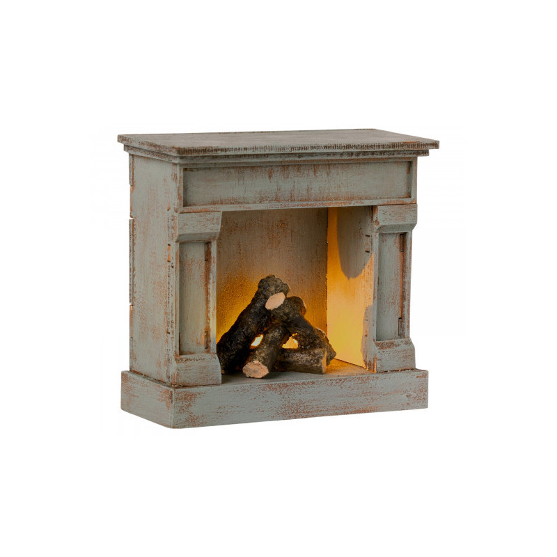Maileg - Miniature fireplace, vintage blue