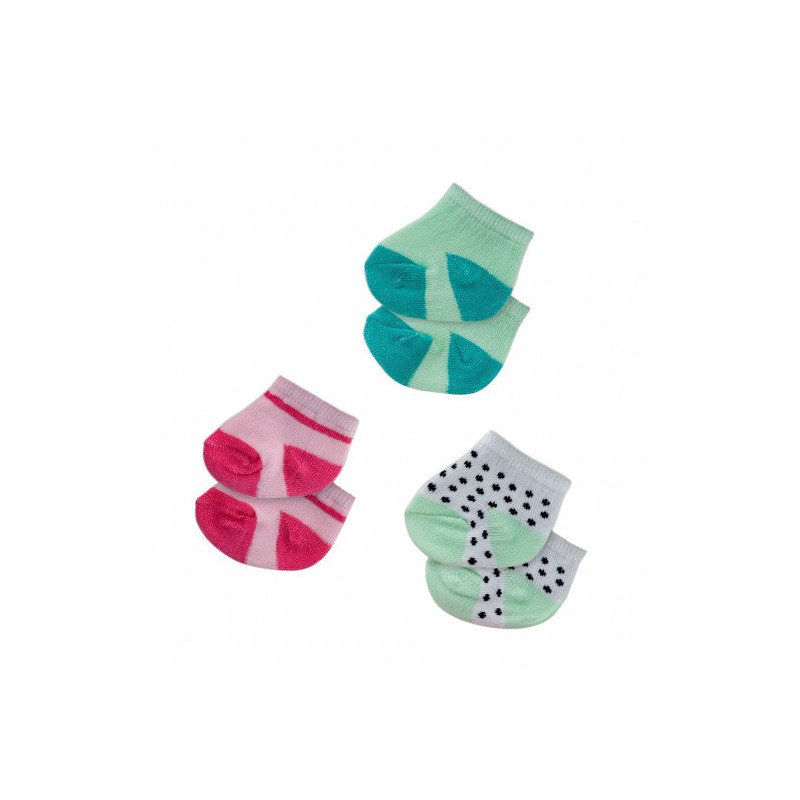 Heless - Sockor till dockan, Dotty, 3 pack (28-35cm)