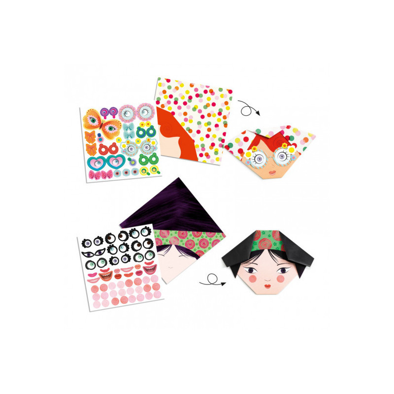 Djeco - Origami, Pretty faces