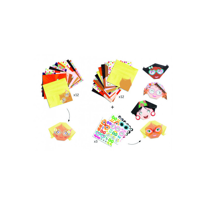 Djeco - Origami, Pretty faces