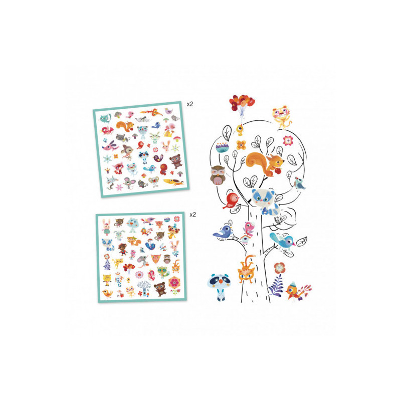 Djeco - Stickers, Small friends