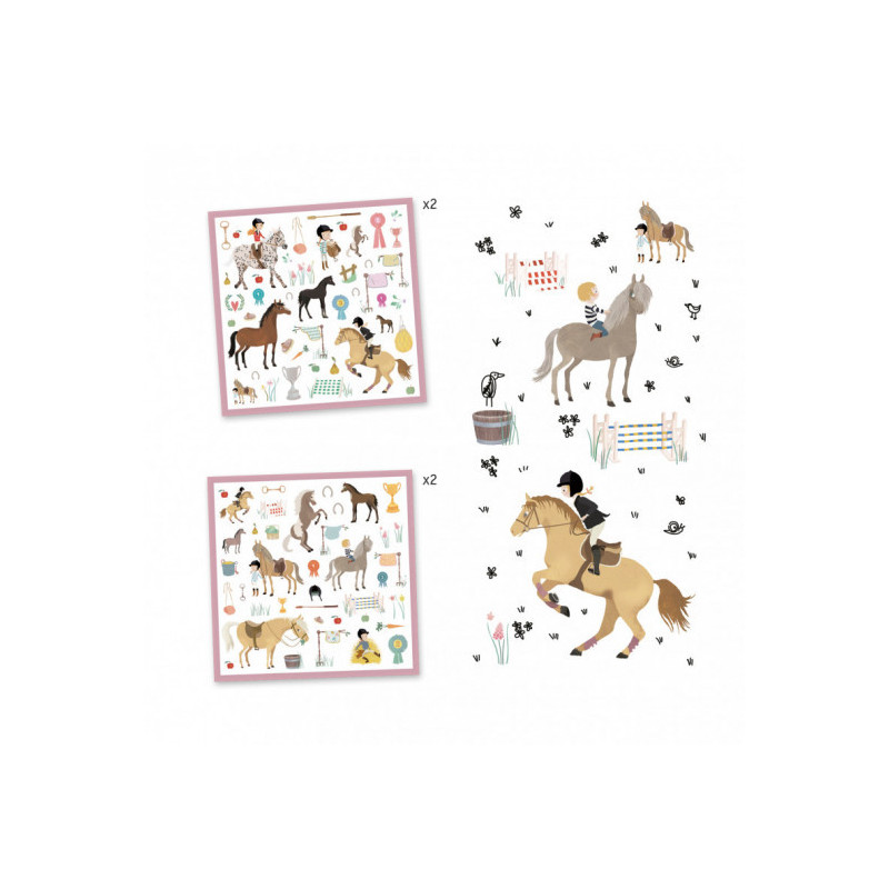 Djeco - Stickers. horses