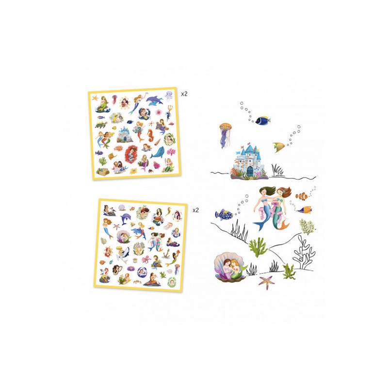 Djeco - Stickers, Mermaid