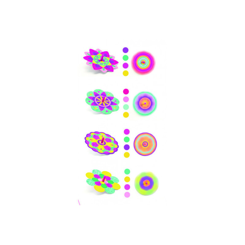 Djeco - Spinning top, Flowers DIY - FSC MIX