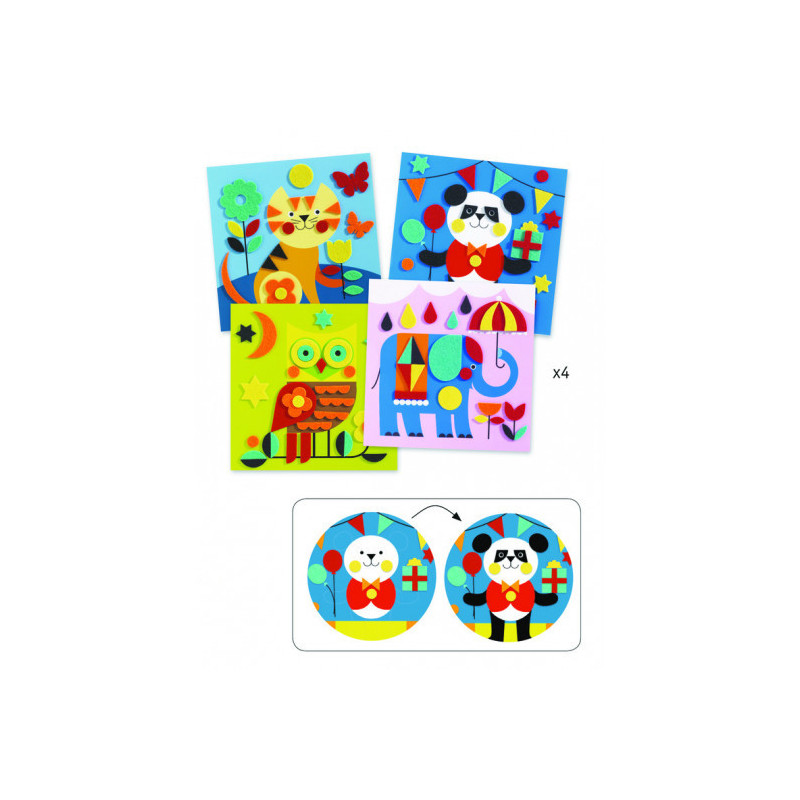 Djeco - Collage, Gentle creatures