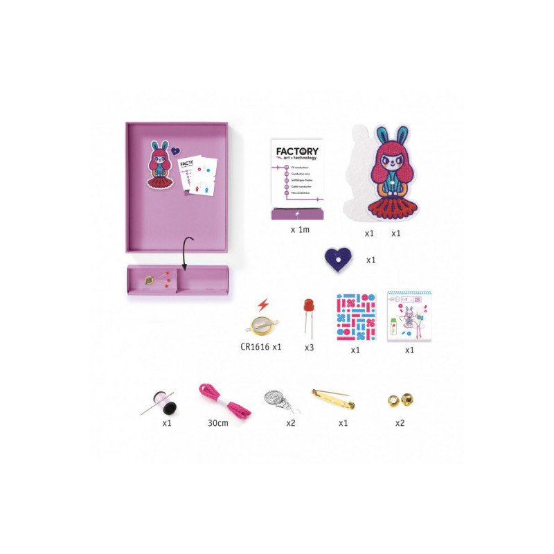 Djeco - Brooch - Bunny girl