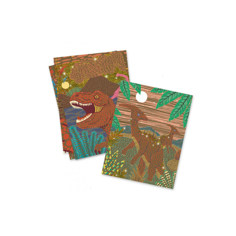 Djeco - Scratch card, When dinos reigned