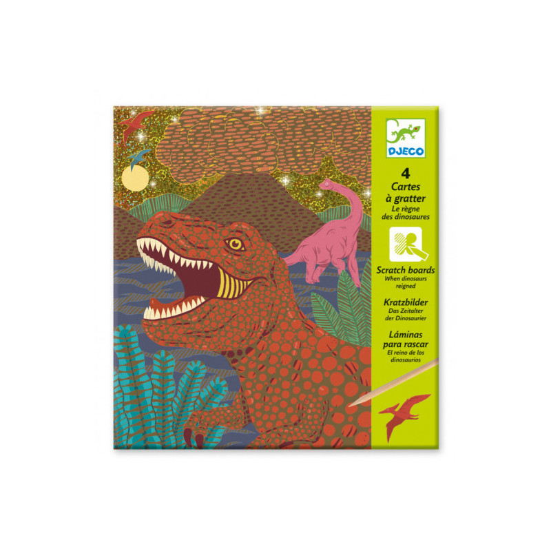 Djeco - Scratch card, When dinos reigned