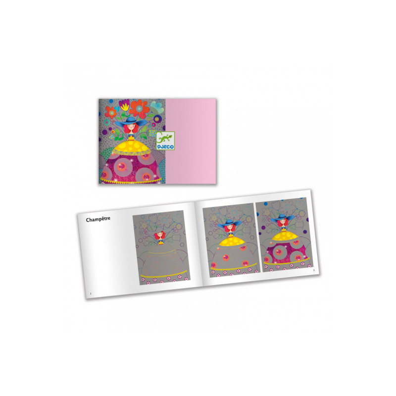 Djeco - Scratch card, The beauties ball