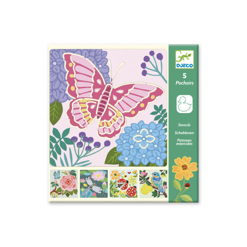 Djeco - Stencil, Garden wings