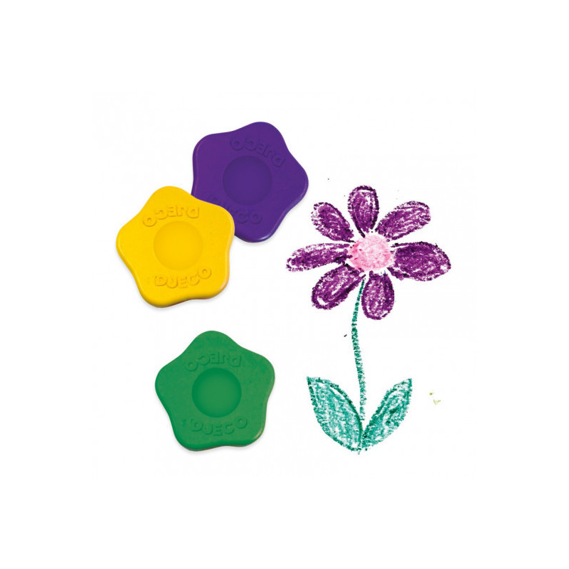 Djeco - 12 flower crayons for toddlers