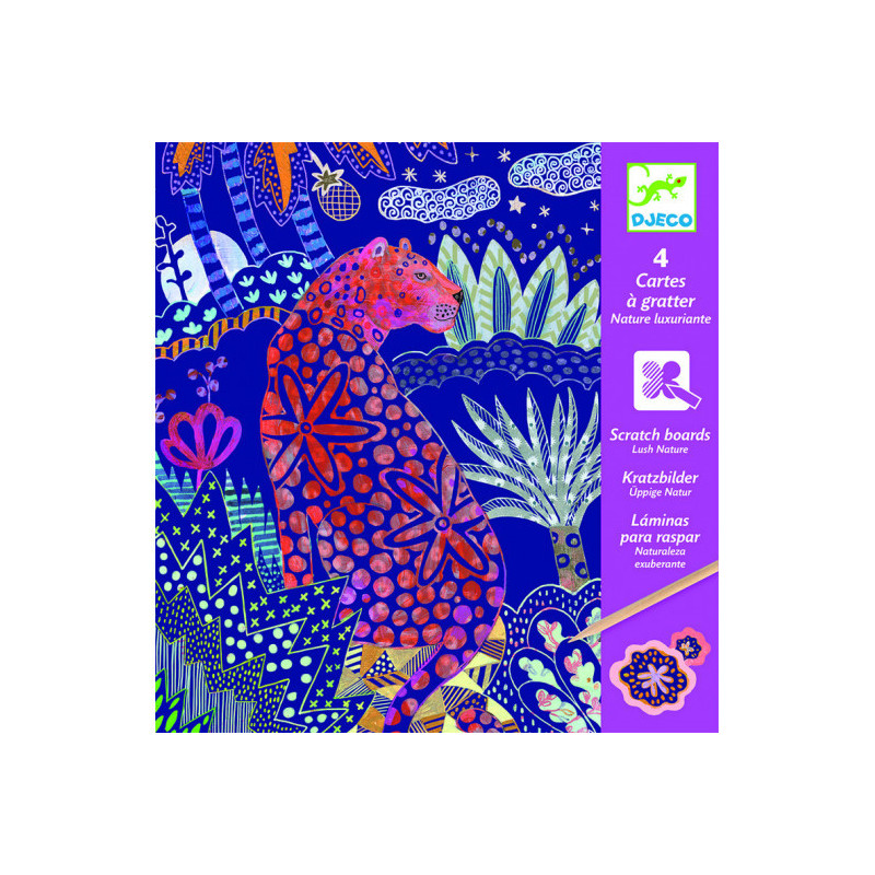 Djeco - Scratch card, Lush nature