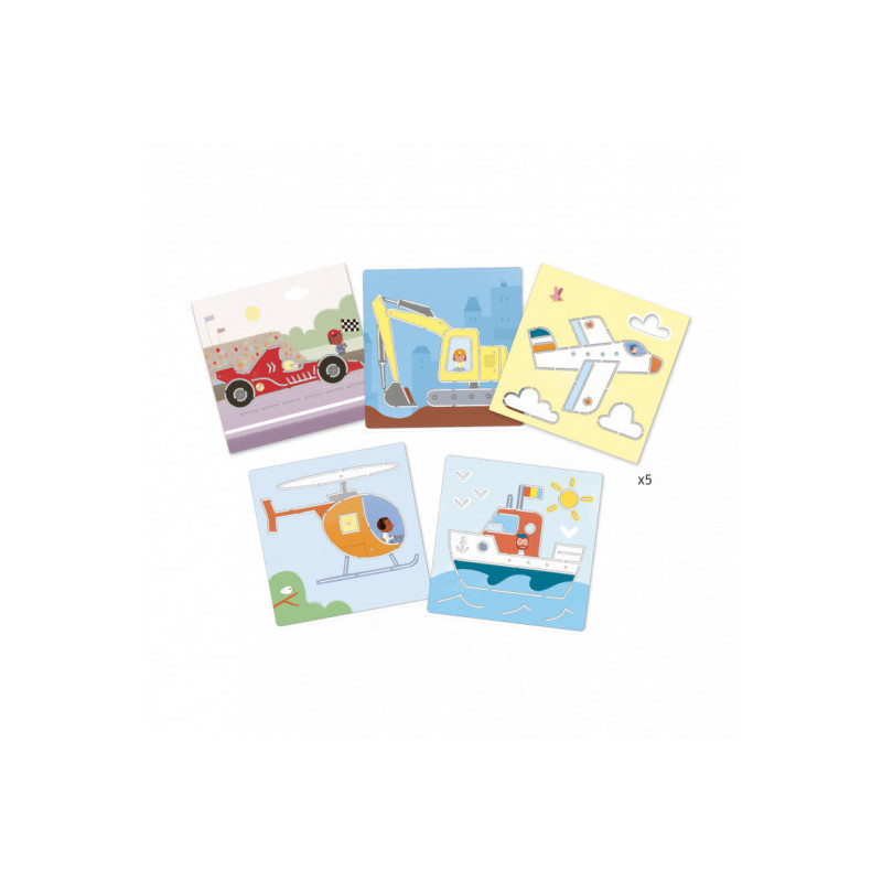 Djeco - Stencil, Transports & Co