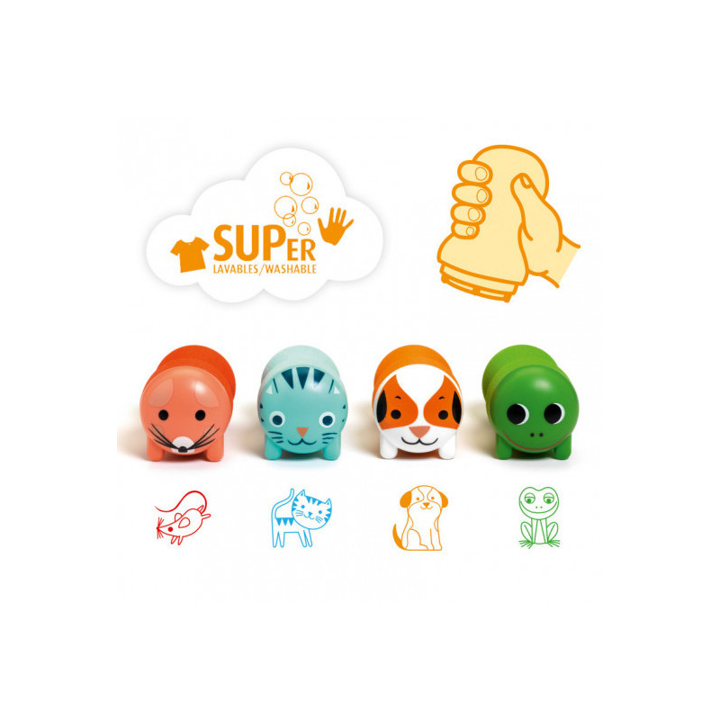 Djeco - Stamps fort littles ones - Garden animals