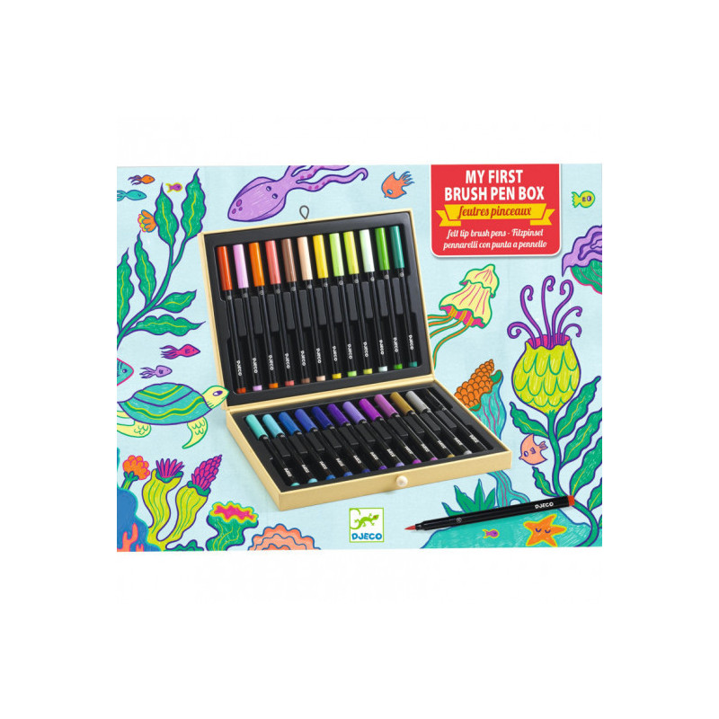 Djeco - First brush pens box