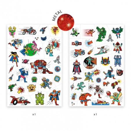 Djeco - Tattoo, Heroes vs villains