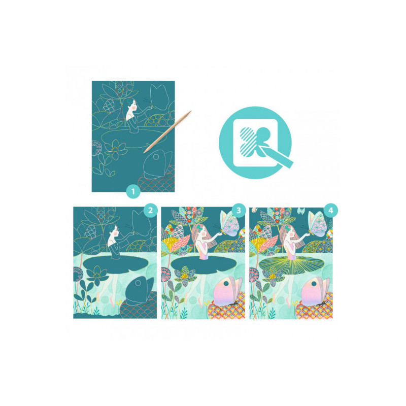 Djeco - Scratch Cards, The Pond