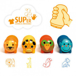 Djeco - Stamps for little ones - Safari animals