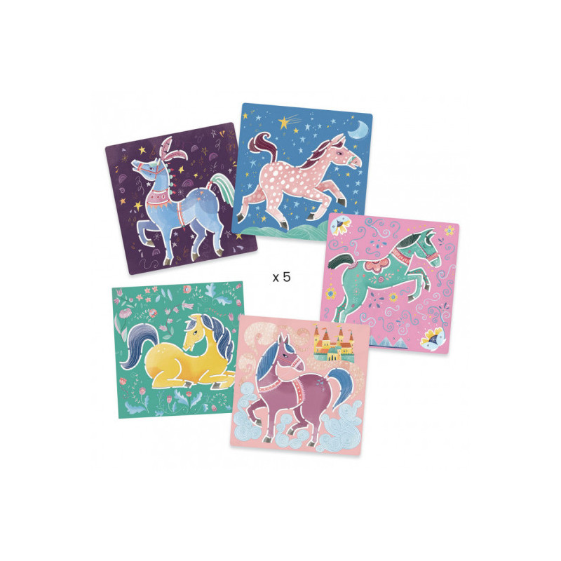 Djeco - Stencils: Horses