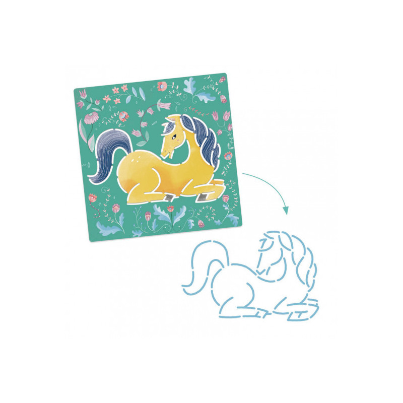 Djeco - Stencils: Horses