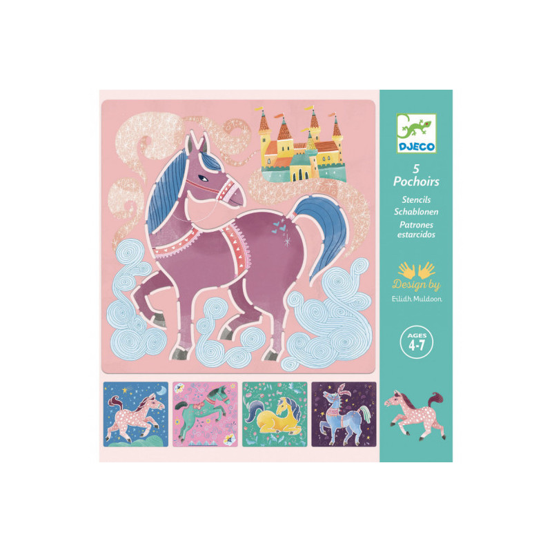 Djeco - Stencils: Horses