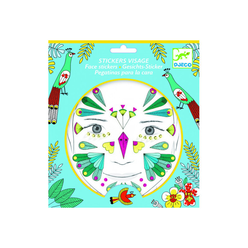 Djeco - Face stickers, Bird